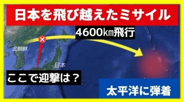 日本列島を飛び越えた北朝鮮のミサイル！なぜ迎撃しない？金正恩の狙いとは？